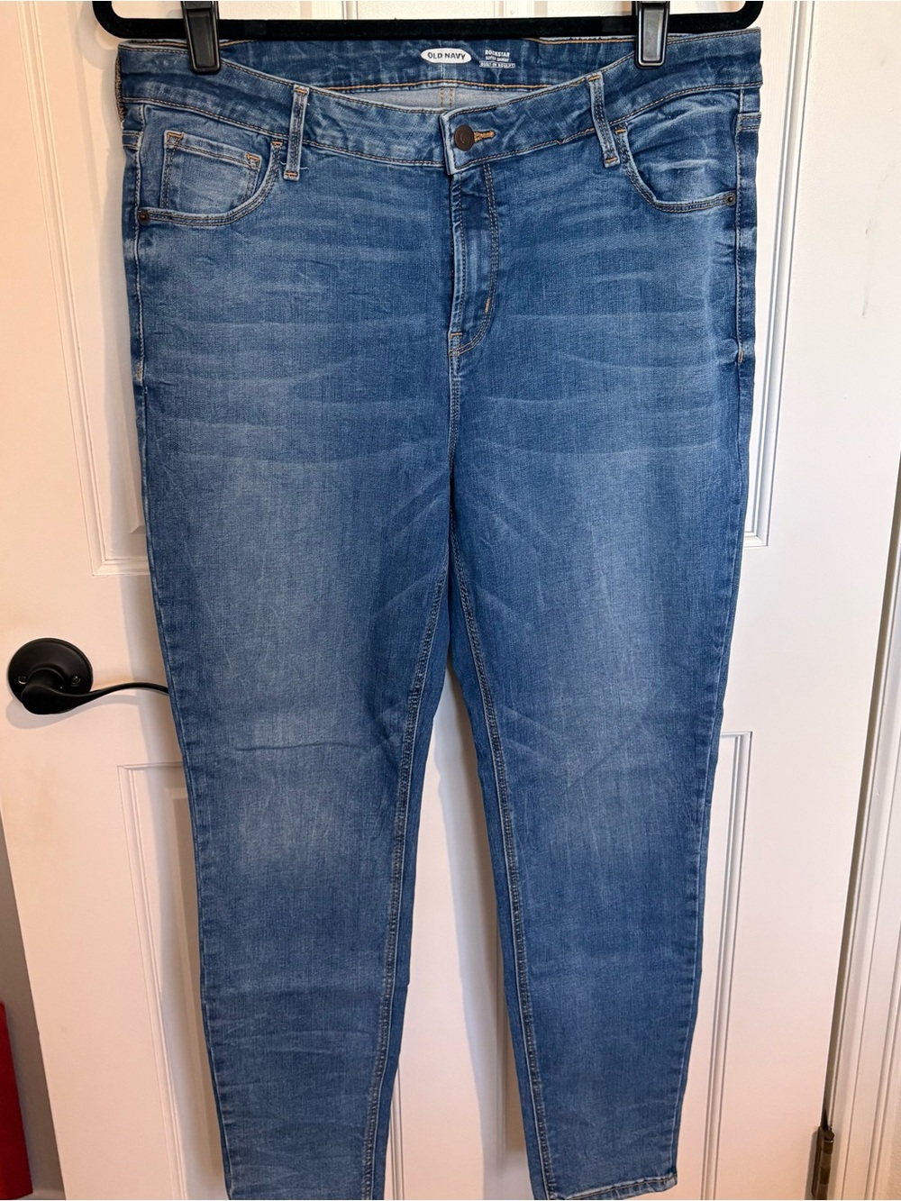 Old Navy Rockstar Super Skinny Built In Sculpt Medium Blue Wash Stretch Jeans